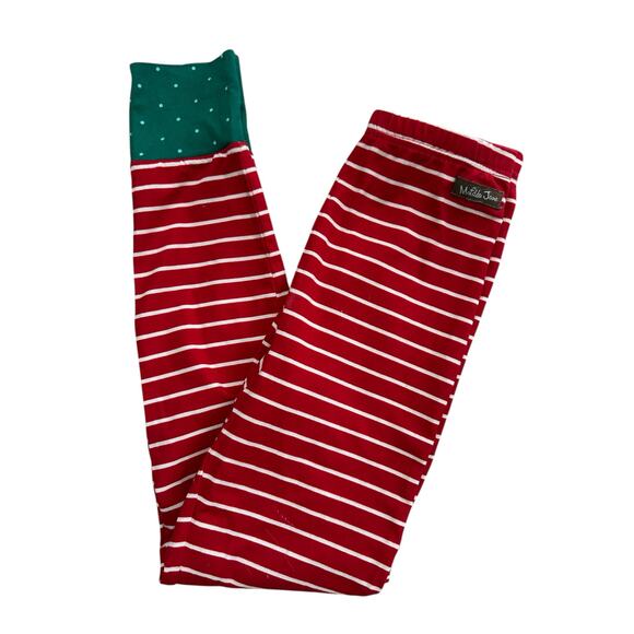 Matilda Jane Leggings Festive Stripe Christmas Red Size 10 - Picture 1 of 4